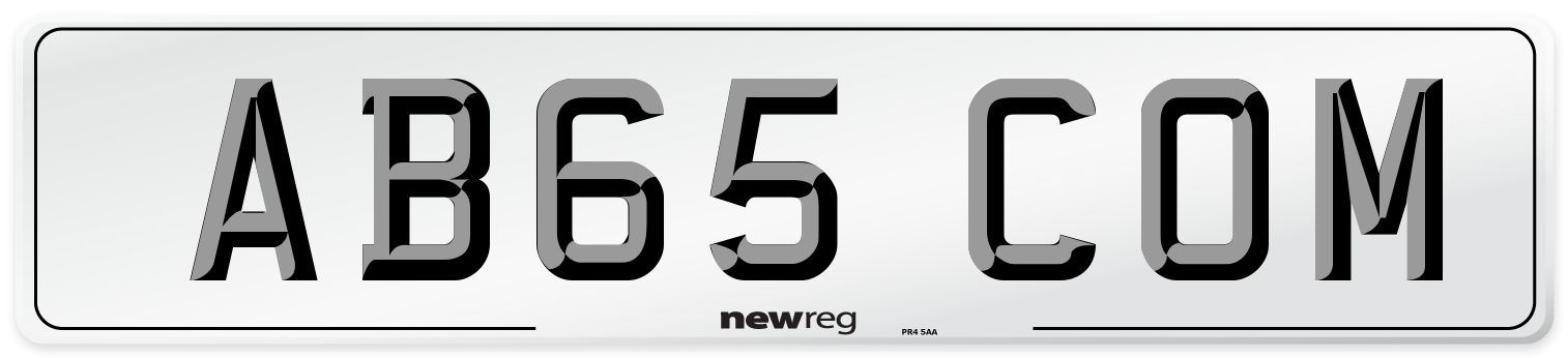 AB65 COM Number Plate from New Reg